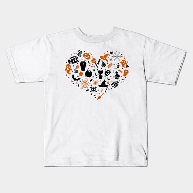 Love Halloween Kids T-Shirt by KsuAnn